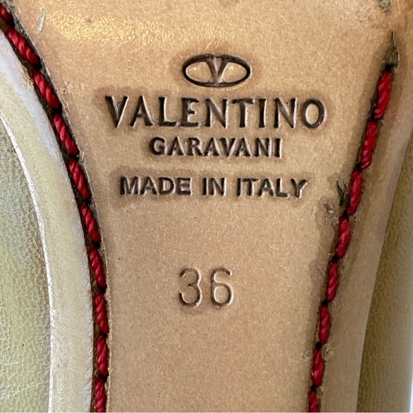 Valentino Garavani Woven Leather Pumps Heels Size 36 Beige - Picture 7 of 8